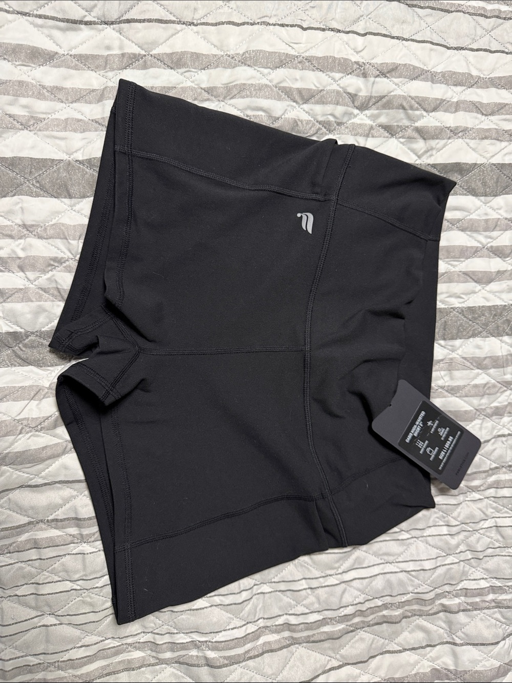 Fabletics Black High-Rise Bike Shorts